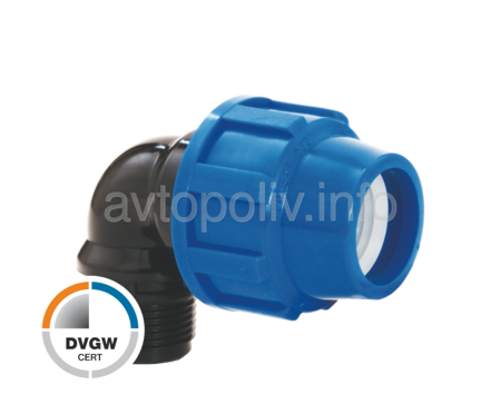 Угол с наружной резьбой 63*Н2 PN16 Poliext